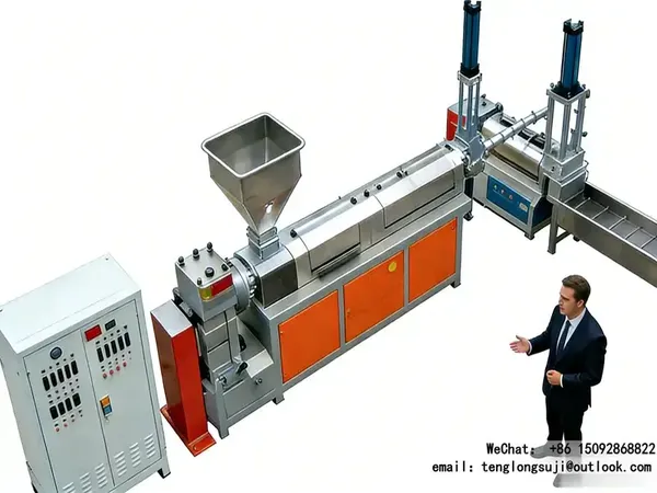 250型三机一体塑料造粒机｜大型废旧PE/PP再生颗粒成套生产线