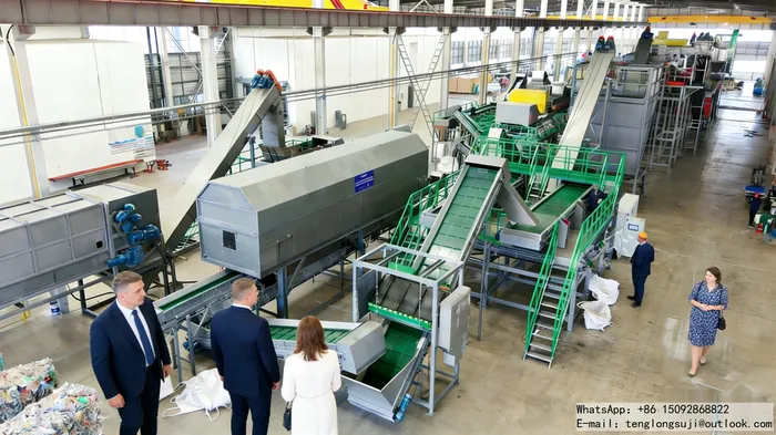 Gran Planta de Regeneración Implementa la línea de trituración y limpieza Modelo 1000 para Producción Masiva de Materiales Limpiados de Películas y Bolsas Tejidas Altamente Contaminadas