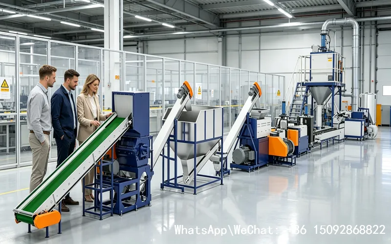 Máquina Granuladora de Plástico Modelo 210 | Línea Integrada de Lavado y Granulación de Plástico Residual Totalmente Automática