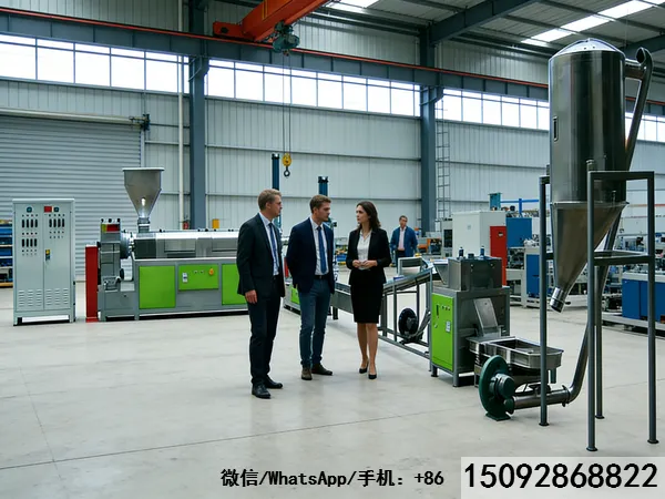 Ligne intégrée de recyclage de déchets industriels plastiques : Système en boucle fermée entièrement automatisé pour grandes usines mondiales (1000-1500 kg/h) Ligne intégrée de recyclage de déchets industriels plastiques : Système en boucle fermée entièrement automatisé pour grandes usines mondiales (1000-1500 kg/h)