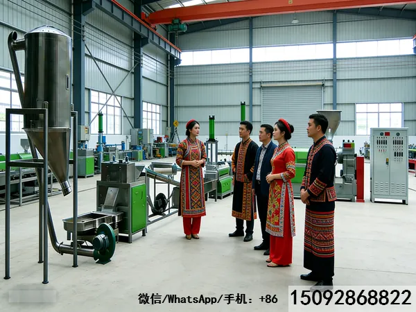 unité de granulation verticale à anneau d’eau à deux étages Tenglong pour HDPE