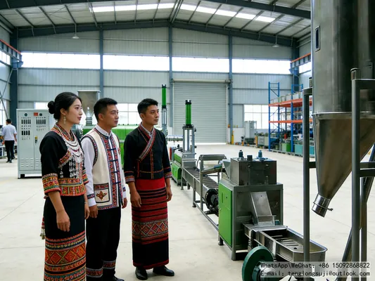 Ho Chi Minh City Banana Leaf Packaging Waste 300kg/h Plastic Granulator Success Case