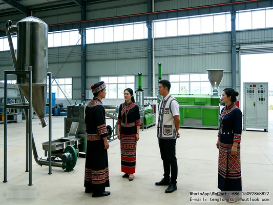250 Type Three-Machine Integrated Plastic Granulator Large-Scale PE/PP Waste Plastic Recycled Granule Production Line