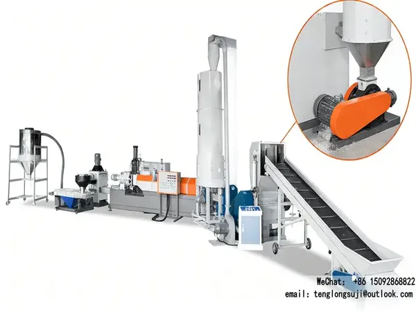  Port Plastic Packaging Waste 500kg/hplastic pelletizing machine  Success Case