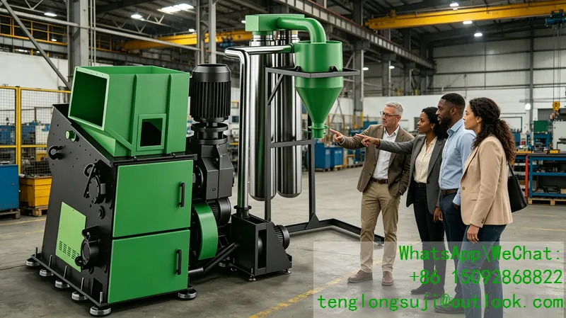 integrated shredding & crushing unit