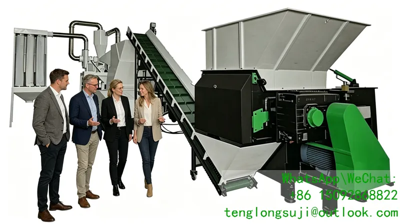 TL Series High Torque Single Shaft Shredder | Heavy-duty Shredding Recycling Equipment For Plastic Film & Industrial Solid Waste