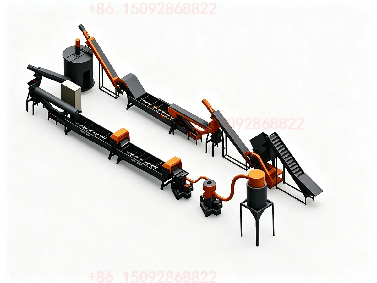 rigid material recycling and washing production line 