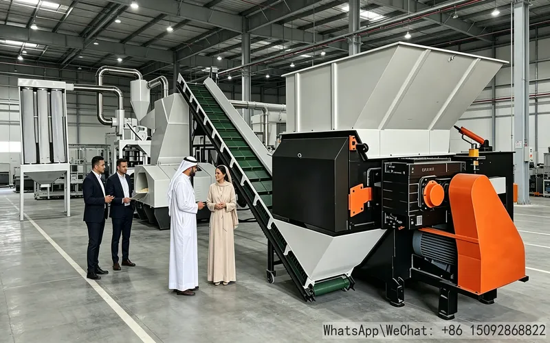 Injection & E-waste Mixed Recycling Plant Upgraded with TL40120 Single Shaft Shredder, Single-operator Dual-material Waste Processing Solution